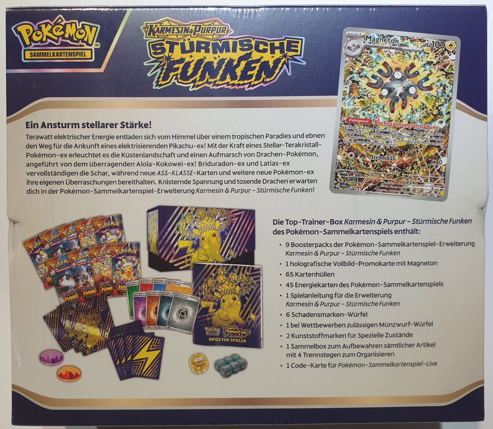 Karmesin & Purpur – Stürmische Funken Top Trainer Box (Deutsch) – OVP – Bild 2